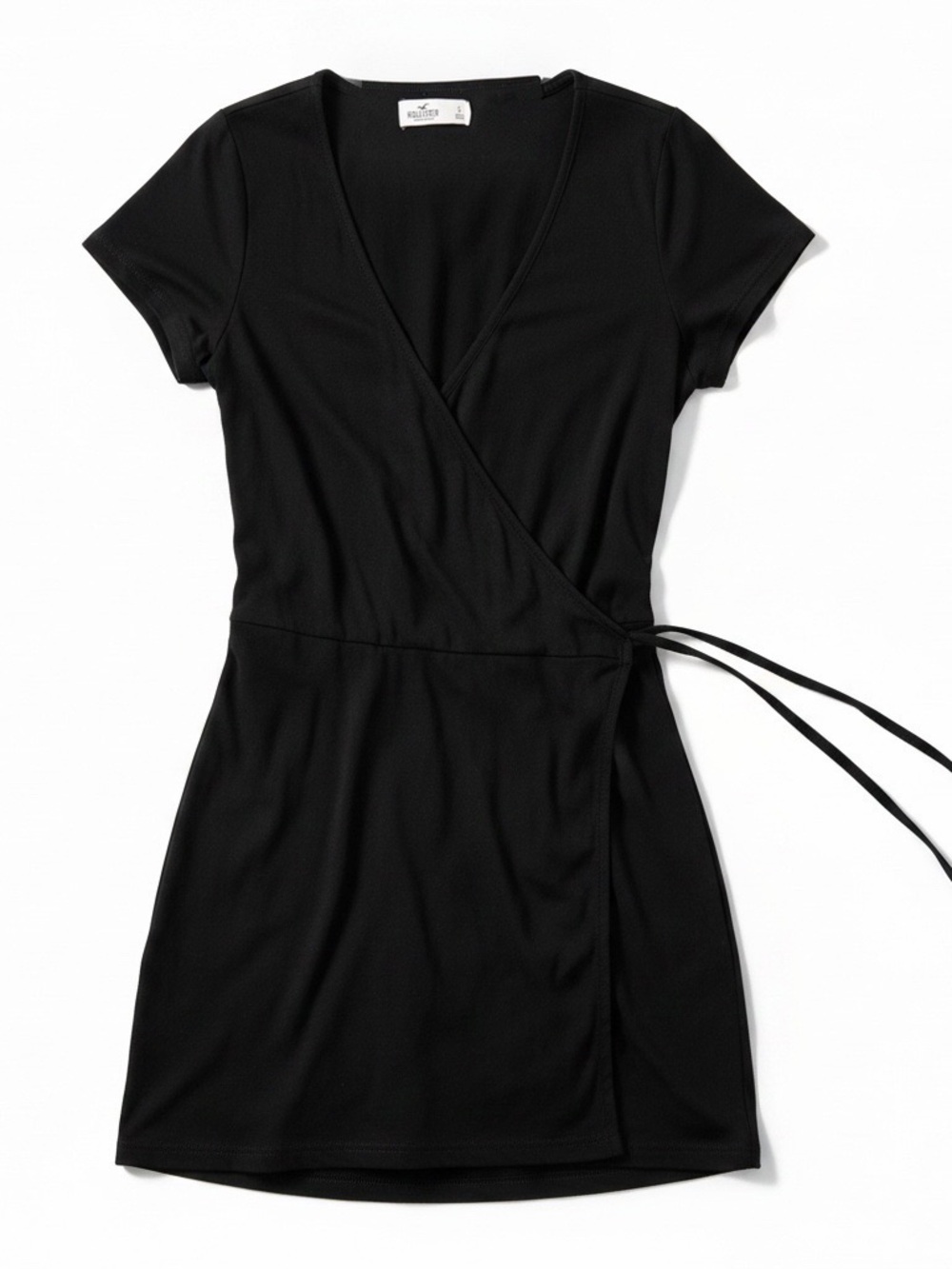 Hollister Black Wrap Mini Dress